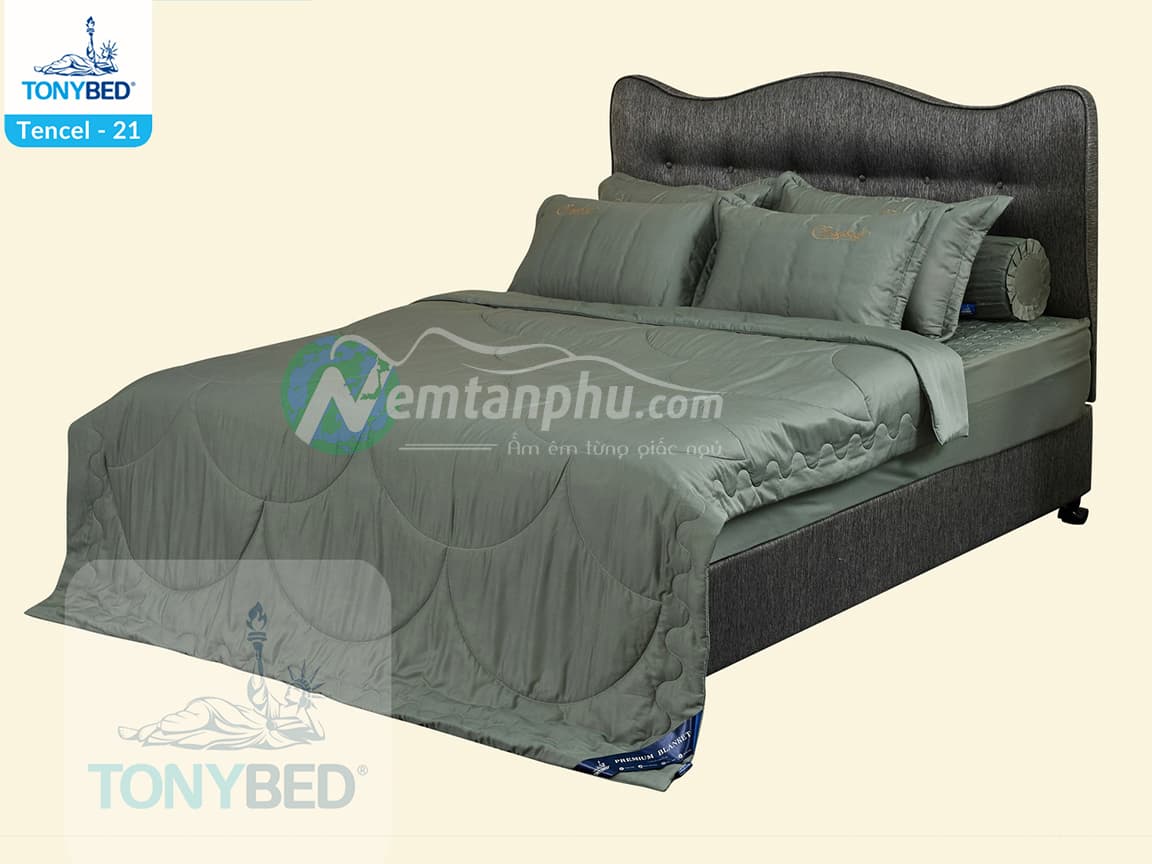 Bộ drap mền tencel tony bed mẫu 21